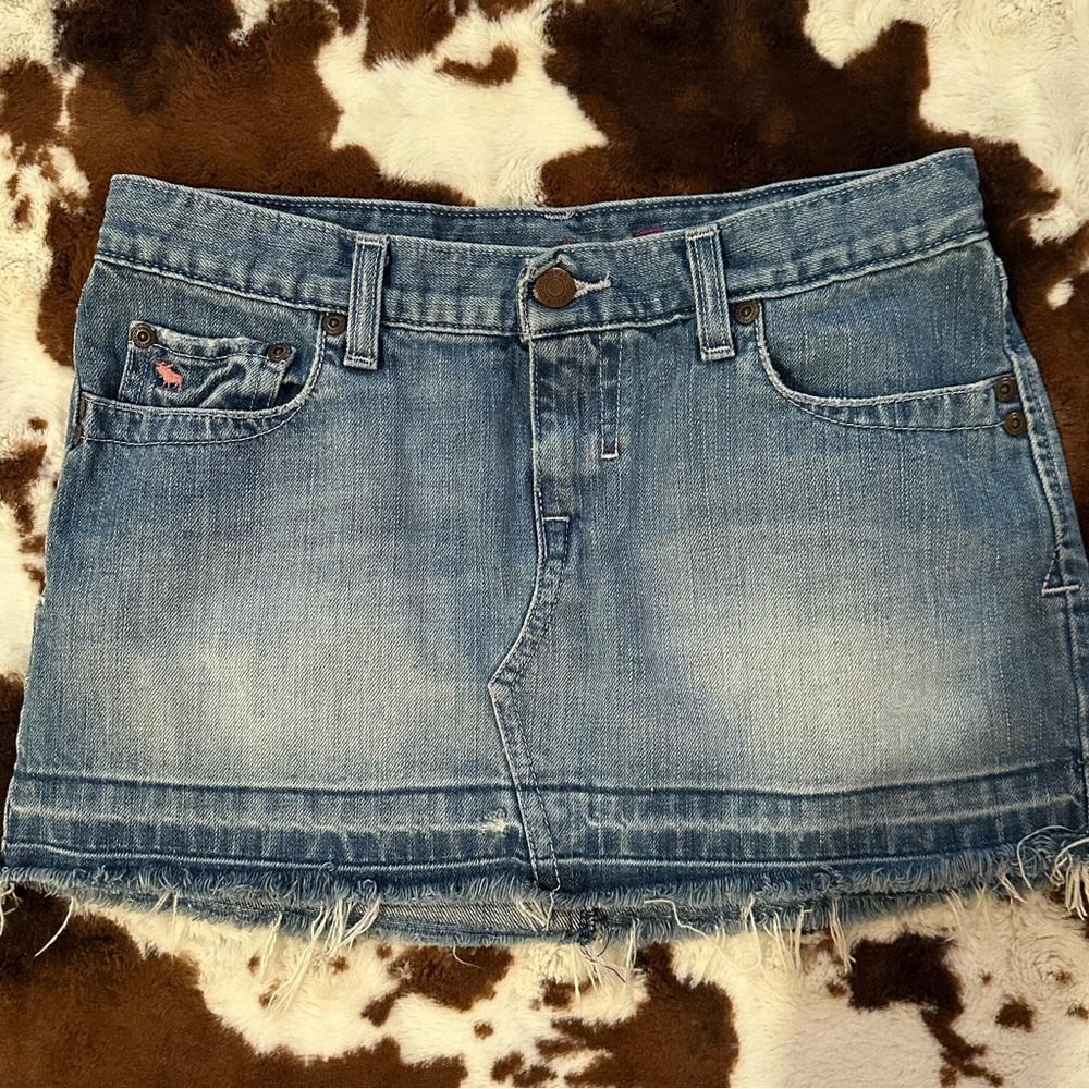 Abercrombie & Fitch Light Blue Denim Mini Skirt